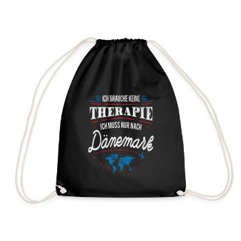 Denmark - Drawstring Bag - black - Front