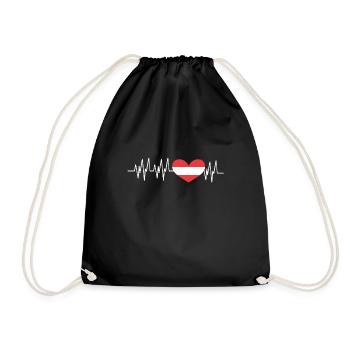 Austria - Drawstring Bag - black - Front
