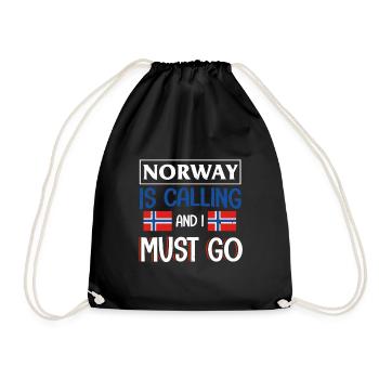 Norwegen - Turnbeutel - Schwarz - Vorne