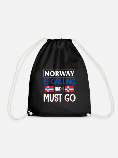 Norwegen - Turnbeutel - Schwarz