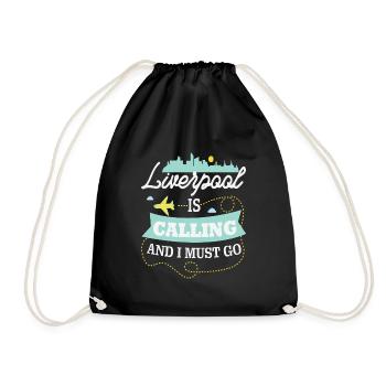 Liverpool - Drawstring Bag - black - Front