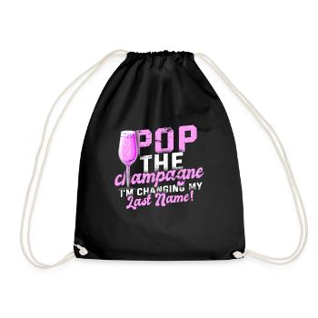 Bachelor Party Marriage Bachelorette Party - Drawstring Bag - black - Front
