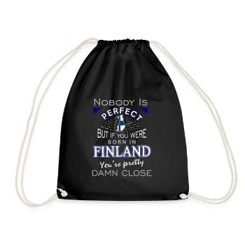 Finland Finland Gift Gift Idea - Drawstring Bag - black - Front