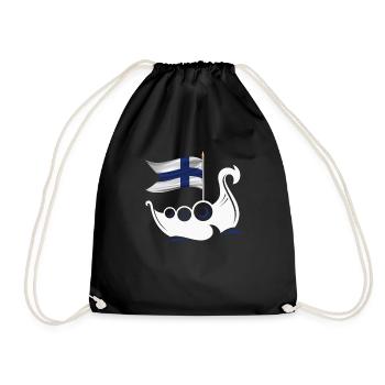 Finnland - Turnbeutel - Schwarz - Vorne