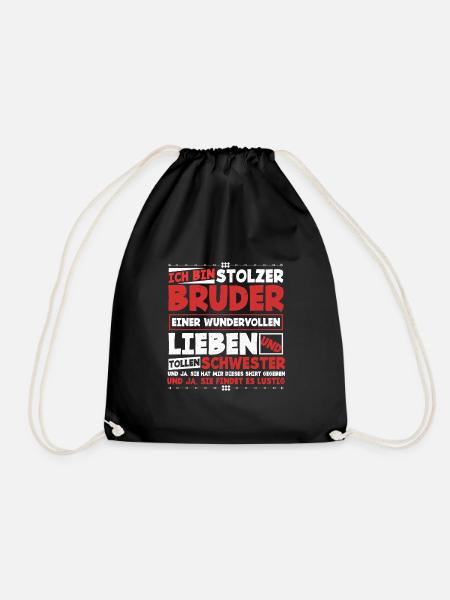 Schwester - Turnbeutel - Schwarz