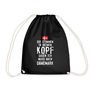 Denmark - Drawstring Bag - black - Front
