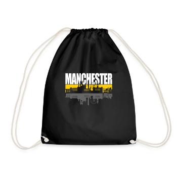 Manchester - Drawstring Bag - black - Front