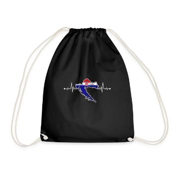 Croatia - Drawstring Bag - black - Front