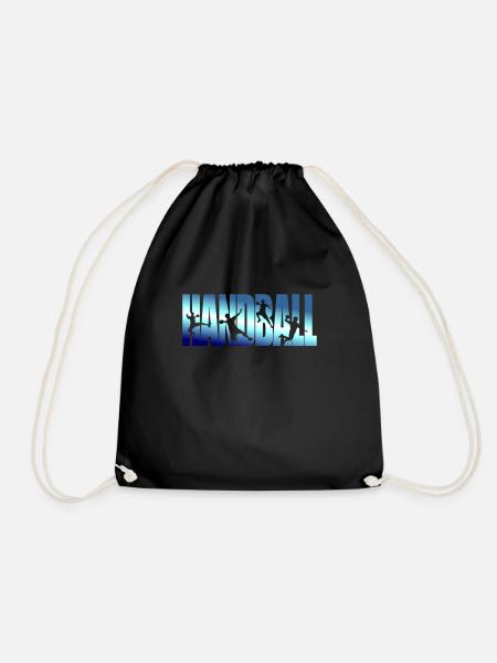 Handball Handball spielen Geschenk Geschenkidee - Turnbeutel - Schwarz