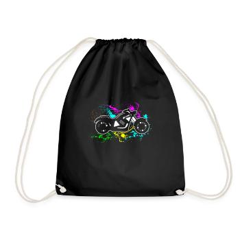 Moto Moto Conduite Cadeau Idée Cadeau Bik - Sac de sport léger - noir - Devant