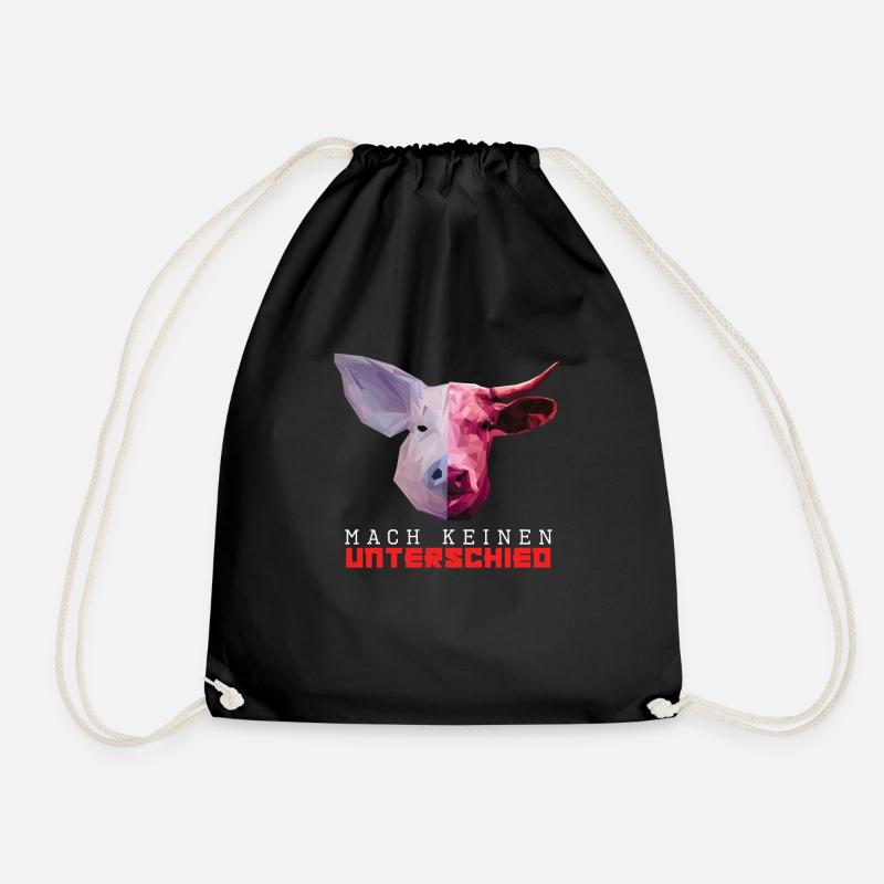 vegan - Turnbeutel - Schwarz