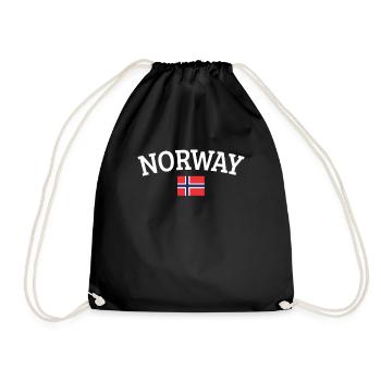 Norwegen Skandinavien Geschenk Oslo - Turnbeutel - Schwarz - Vorne