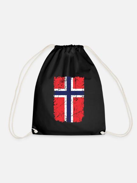 Norwegen - Turnbeutel - Schwarz
