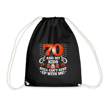 70th Birthday - Drawstring Bag - black - Front
