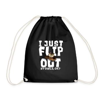 hibou - Sac de sport léger - noir - Devant