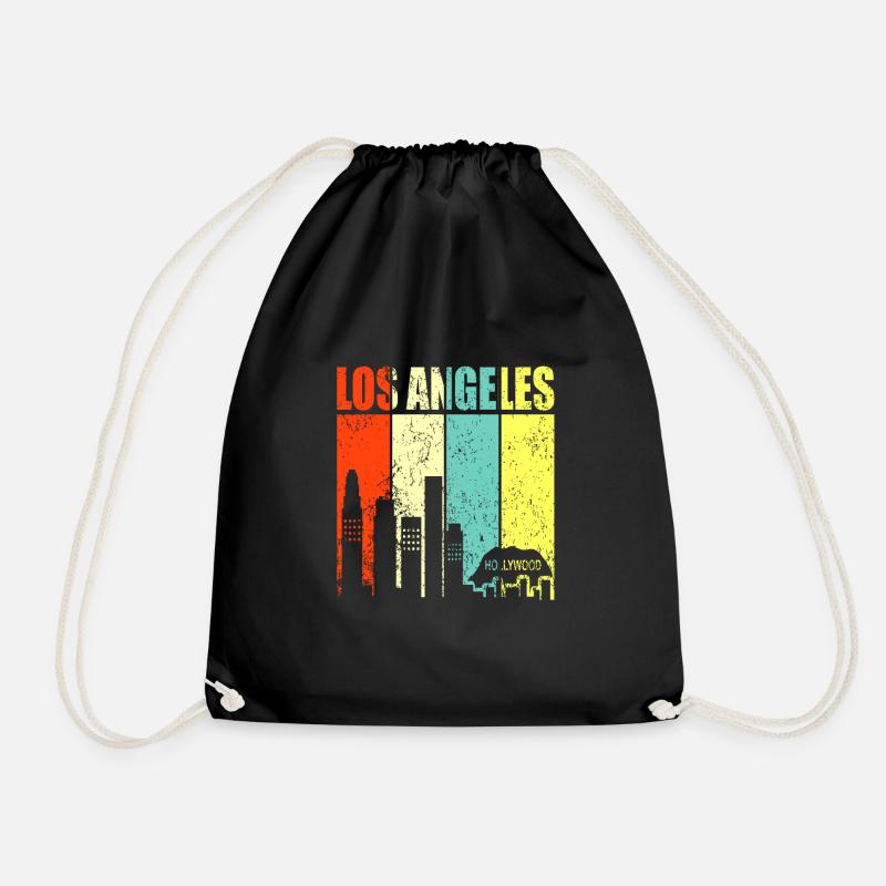Los Angeles - Turnbeutel - Schwarz