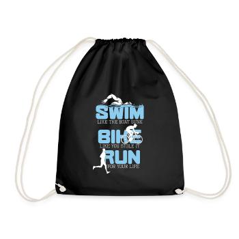 Triathlon - Turnbeutel - Schwarz - Vorne
