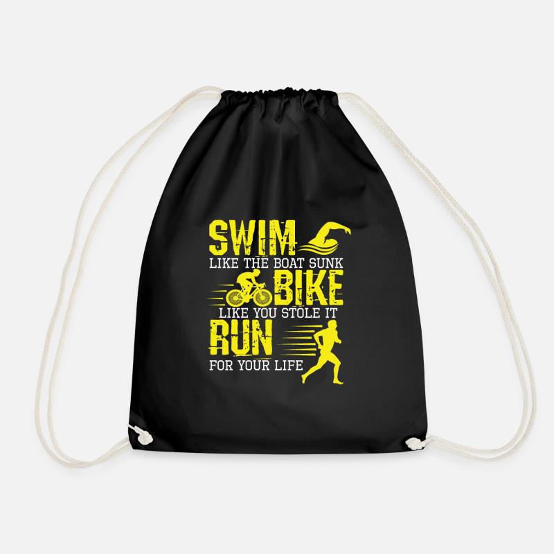 Triathlon - Drawstring Bag - black