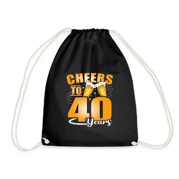 40ème anniversaire - Sac de sport léger - noir - Devant