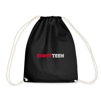 18th birthday - Drawstring Bag - black - Front