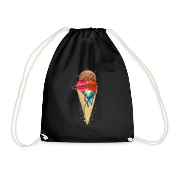 Eiscreme - Turnbeutel - Schwarz - Vorne