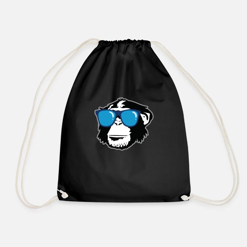 Monkey - Drawstring Bag - black