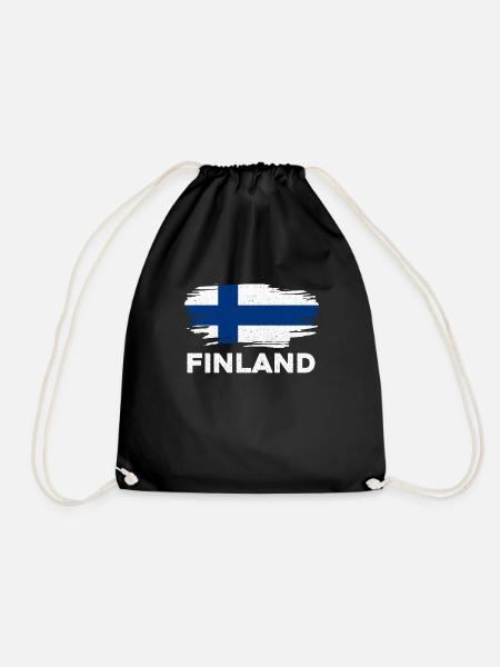 Finnland - Turnbeutel - Schwarz