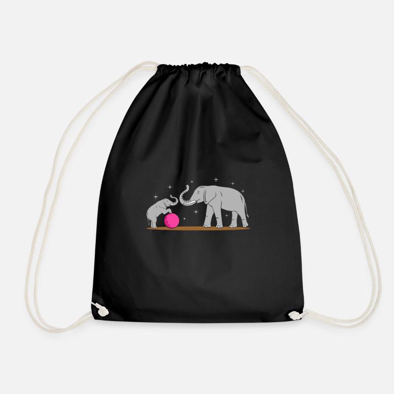 Elefant - Turnbeutel - Schwarz