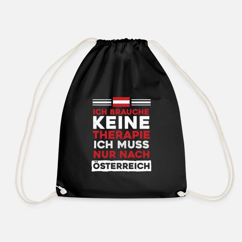 Österreich - Turnbeutel - Schwarz