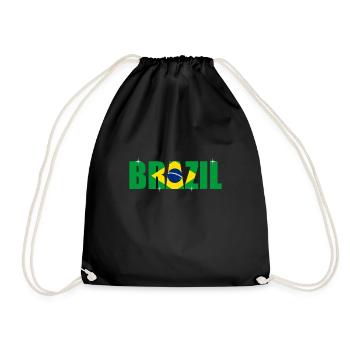 Brazil - Drawstring Bag - black - Front