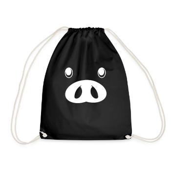 Porc - Sac de sport léger - noir - Devant