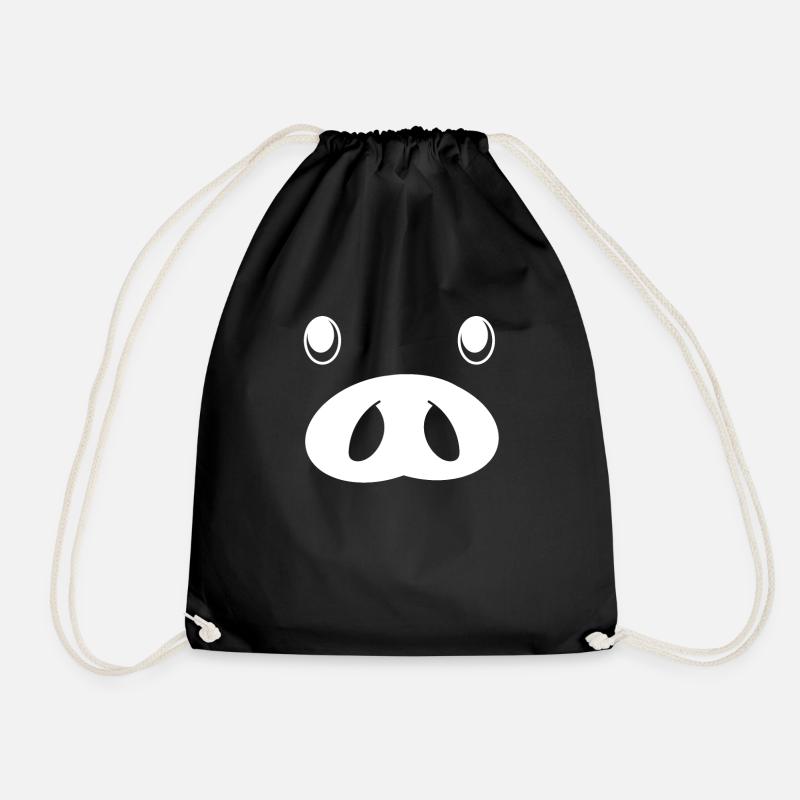 Schwein - Turnbeutel - Schwarz