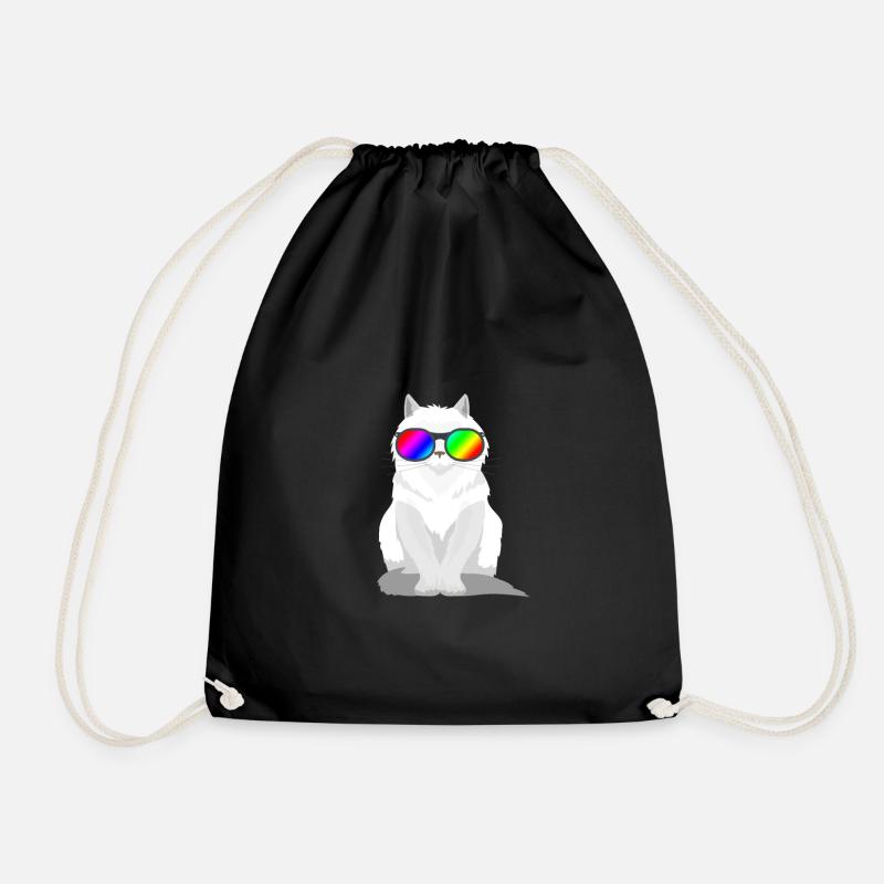 Katze lgbt - Turnbeutel - Schwarz