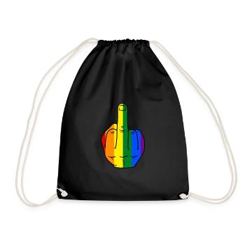 LGBT Gay Lesbisch Regebogen Ehe Gerechtigkeit Gesc - Turnbeutel - Schwarz - Vorne