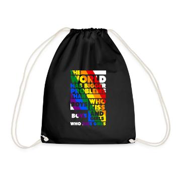 LGBT - Turnbeutel - Schwarz - Vorne