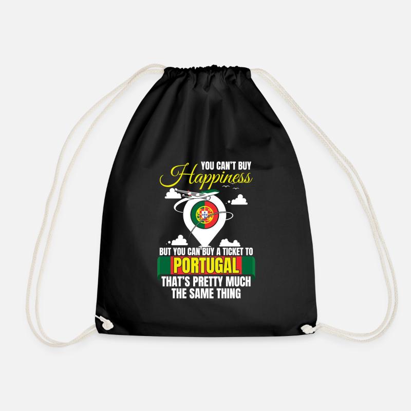 Portugal - Drawstring Bag - black