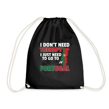 Portugal - Drawstring Bag - black - Front