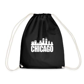 Chicago - Turnbeutel - Schwarz - Vorne