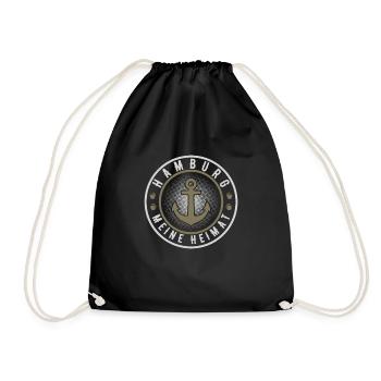 Hamburg - Drawstring Bag - black - Front