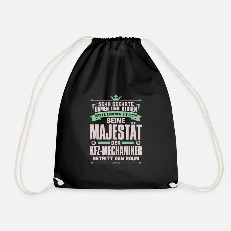 Kfz Mechaniker kfz auto Mechaniker Geschenk Gesche - Turnbeutel - Schwarz
