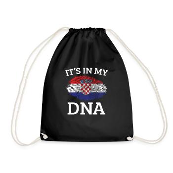 Croatia - Drawstring Bag - black - Front