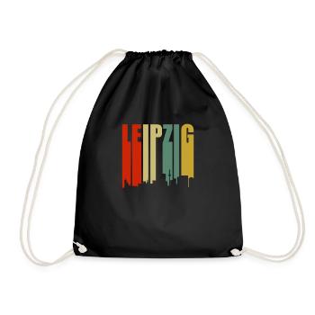 Leipzig - Drawstring Bag - black - Front