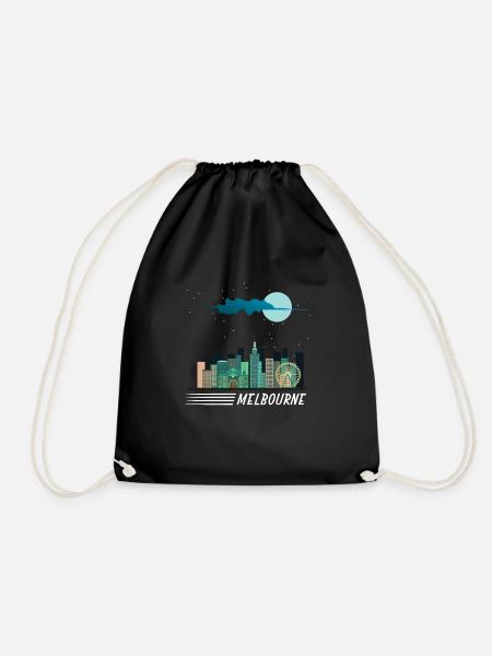 Melbourne - Drawstring Bag - black