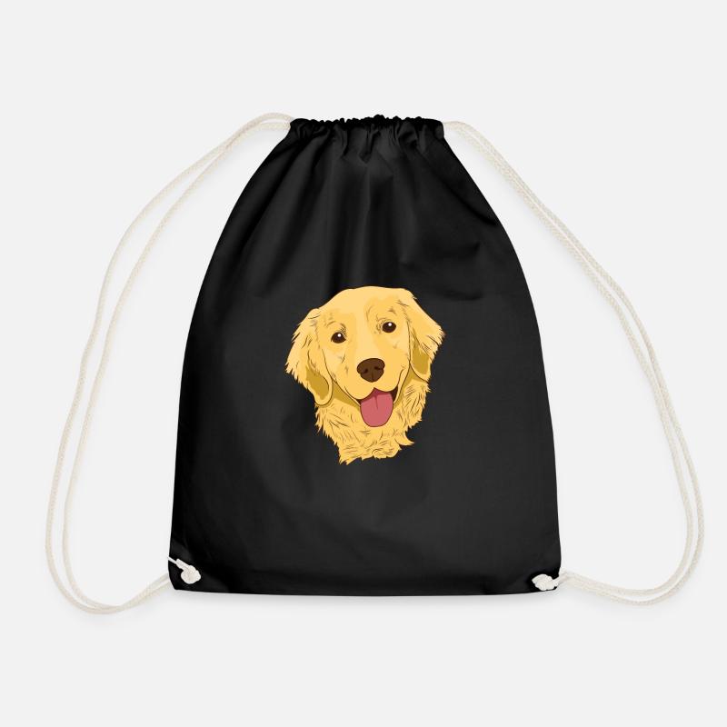 Golden retriever - Drawstring Bag - black