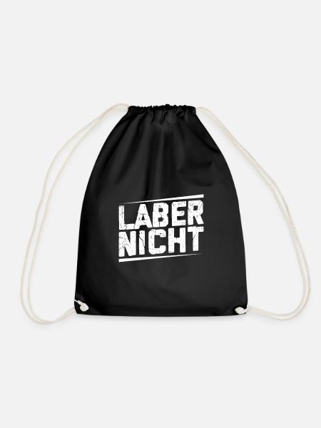 lustiger Spruch - Turnbeutel - Schwarz
