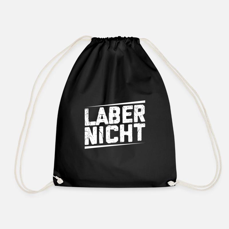 lustiger Spruch - Turnbeutel - Schwarz