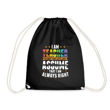 professeur - Sac de sport léger - noir - Devant