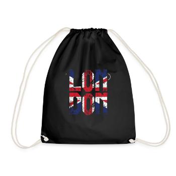 London - Drawstring Bag - black - Front