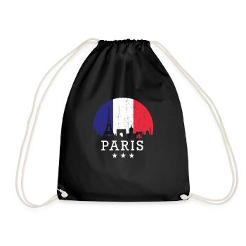 Paris - Turnbeutel - Schwarz - Vorne