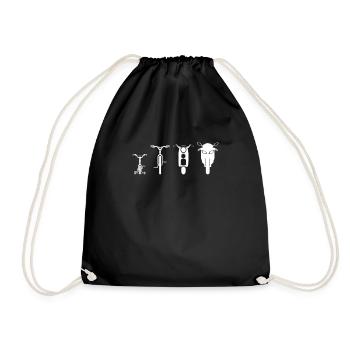 Motorcycle - Drawstring Bag - black - Front